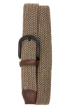 Torino Braided Mélange Belts In Khaki
