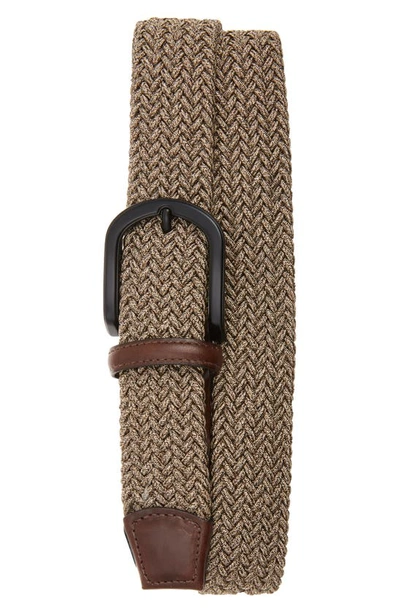 Torino Braided Mélange Belts In Khaki