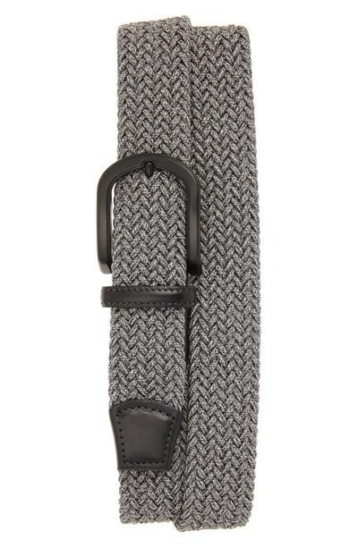 Torino Braided Mélange Belts In Grey