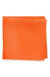 Nordstrom Men's Shop King Twill Silk Pocket Square In Orange