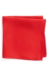 Nordstrom Men's Shop King Twill Silk Pocket Square In Red