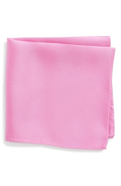 Nordstrom Men's Shop King Twill Silk Pocket Square In Pink