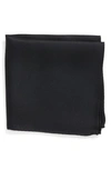 Nordstrom Men's Shop King Twill Silk Pocket Square In Black