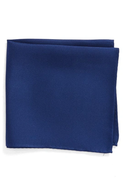 Nordstrom Men's Shop King Twill Silk Pocket Square In Navy