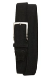 Torino Woven Stretch Belt In Black