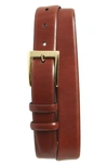 Torino Double Buckle Leather Belt In Chili