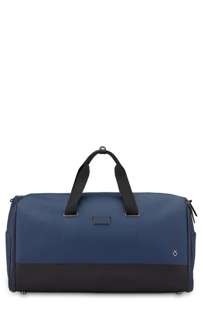 Vessel Signature 2.0 Garment Duffle Bag In Pebble Navy/pebble Black