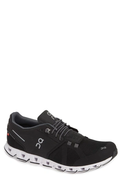 On Running Cloud Running Shoe In Black/ White Mesh