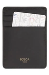 Bosca Old Leather Front Pocket Wallet In Black