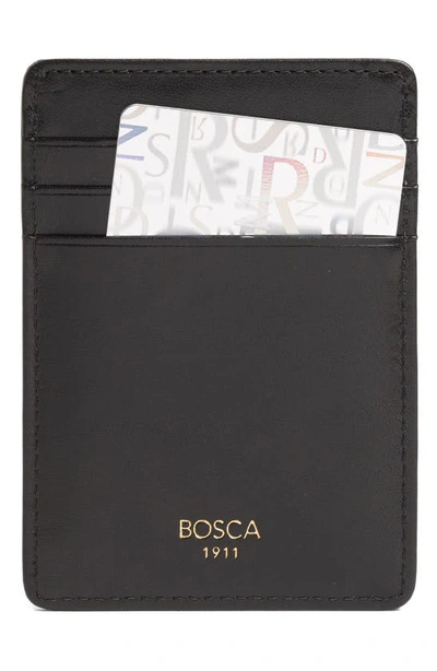 Bosca Old Leather Front Pocket Wallet In Black