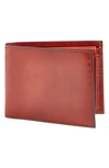 Bosca Id Passcase Wallet In Cognac