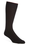 Nordstrom Men's Shop Shop Rib Wool Blend Socks In Black