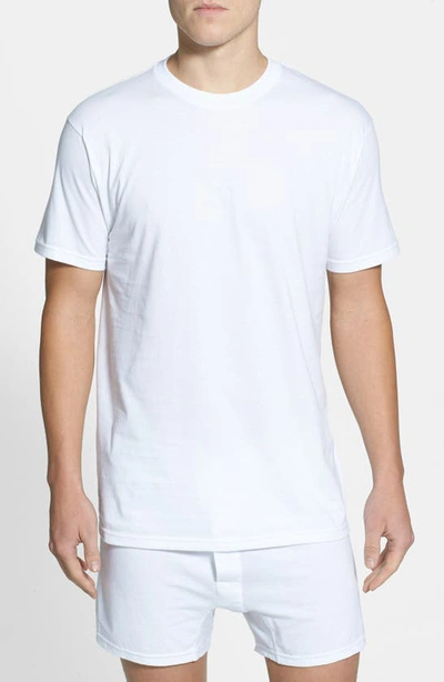 Nordstrom Men's Shop Regular Fit 4-pack Supima® Cotton T-shirts In White