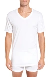 Nordstrom Men's Shop Nordstrom 4-pack Regular Fit Supima® Cotton V-neck T-shirts In White