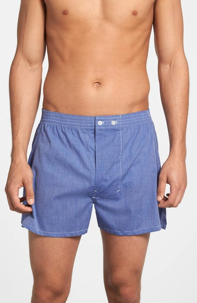 Nordstrom Men's Shop 3-pack Classic Fit Boxers In Blue Eoe/ White