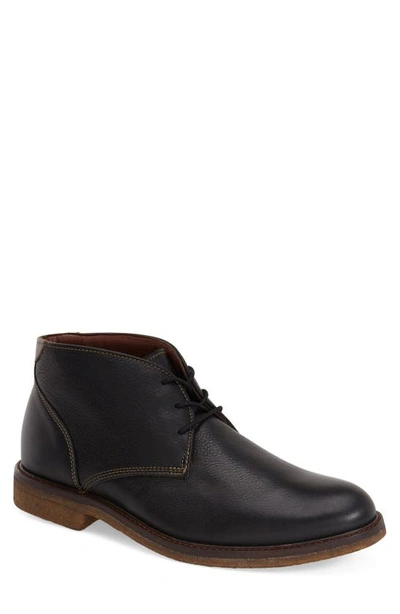 Johnston & Murphy 'copeland' Suede Chukka Boot In Black Leather