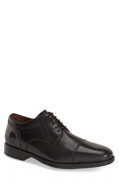 Johnston & Murphy Tabor Mens Leather Plain Toe Derby Shoes In Black