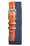 Torino Braided Stretch Cotton Belt In Navy