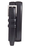 Torino Aniline Leather Belt In Black