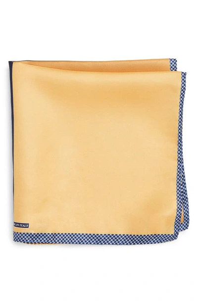 Nordstrom Men's Shop Panel Silk Pocket Square In Yellow