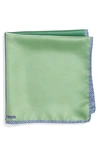 Nordstrom Men's Shop Panel Silk Pocket Square In Green