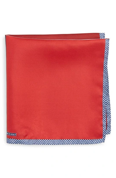 Nordstrom Men's Shop Panel Silk Pocket Square In Red