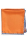 Nordstrom Men's Shop Panel Silk Pocket Square In Orange