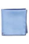 Nordstrom Men's Shop Panel Silk Pocket Square In Blue