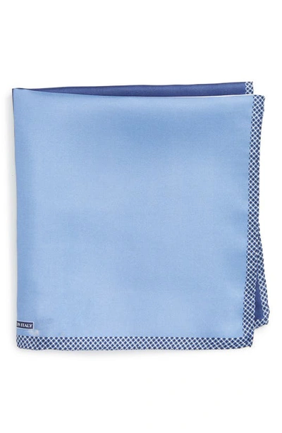 Nordstrom Men's Shop Panel Silk Pocket Square In Blue