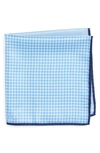 Nordstrom Men's Shop Panel Silk Pocket Square In Blue