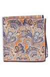 Nordstrom Men's Shop Shop 'three Panel' Silk Pocket Square In Orange