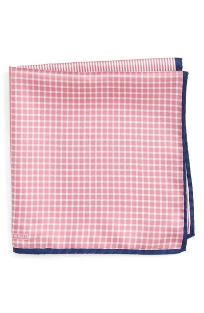 Nordstrom Men's Shop Panel Silk Pocket Square In Pink