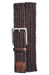 Torino Woven & Leather Belt In Black/ Brown