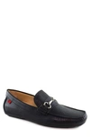 Marc Joseph New York Wall Street Bit Loafer Driving Shoe In Black Grainy