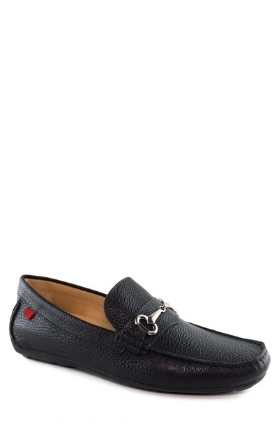 Marc Joseph New York Wall Street Bit Loafer Driving Shoe In Black Grainy