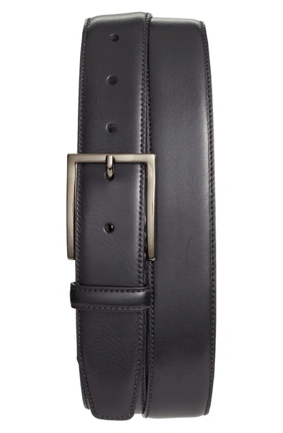 Nordstrom Men's Shop Marco Burnished Leather Belt In Black