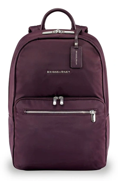 Briggs & Riley Rhapsody Essential Water Resistant Nylon Backpack In Plum