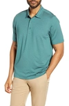 Cutter & Buck Forge Drytec Pencil Stripe Performance Polo In Seaweed