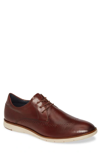 Josef Seibel Tyler Wingtip In Cognac Leather