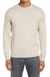 Nordstrom Men's Shop Nordstrom Cotton & Cashmere Crewneck Sweater In Ivory Sand Heather