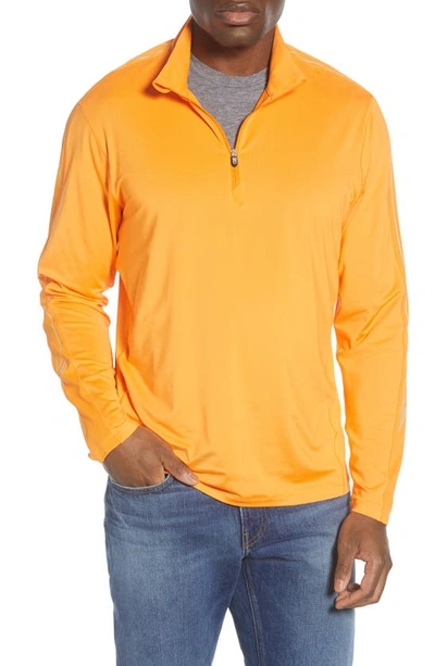 Cutter & Buck Pennant Classic Fit Half Zip Pullover In Orange Burst