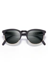 Sunski Avila 51mm Polarized Browline Sunglasses In Black Slate