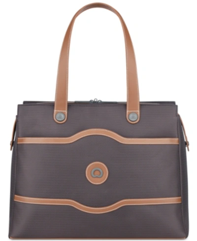 Delsey Chatelet Plus Shoulder Tote Bag In Chocolate