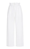 Posse Ducky Elastic Waist Linen Pants In White