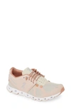 On Women's Cloud Low Top Running Sneakers In Rose/ Sand