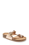 Bos. & Co. Parr Sandal In Rose Gold Mirror Leather