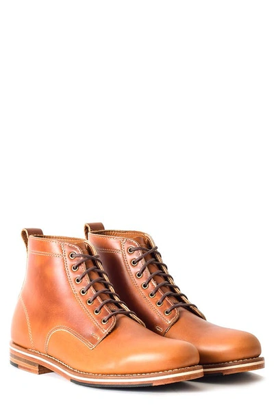 Helm Zind Plain Toe Boot In Teak