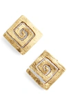 Karine Sultan Square Stud Earrings In Gold
