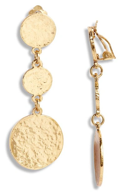 Karine Sultan Linear Drop Earrings In Gold