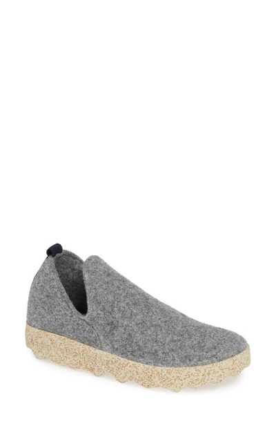 Asportuguesas By Fly London City Sneaker In Concrete Tweed/felt Fabric